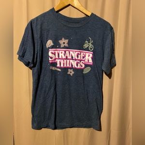 Stranger Things Netflix Mens Small Dark Blue Graphic T-Shirt